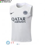 Senza Maniche Maglia Inter Milan 2025/2026 Bianco Giallo