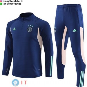 Felpa Da Allenamento Set Completo Bambino Ajax 23-24 Blu Navy Rosa