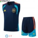 Senza Maniche Set Completo Maglia Spagna 2026 Blu