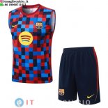 Senza Maniche Set Completo Maglia Barcellona 2026/2027 Blu Rosso Giallo Senza Maniche Set Completo Maglia Barcellona 2026/2027 Blu Rosso Giallo