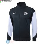 Giacca Lunga Zip Chelsea 25-26 Grigio Navy Bianco