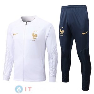 Maglia Giacca Set Completo Francia 2022 I Bianco