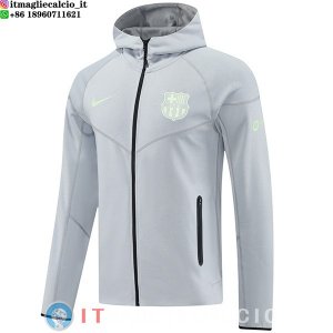 Giacca Felpa Cappuccio Barcellona 25-26 Grigio Luce
