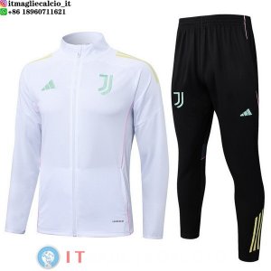 Giacca Set Completo Lunga Zip Bambino Juventus 25-26 Bianco I Nero