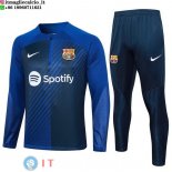 Felpa Da Allenamento Set Completo Barcellona 23-24 Blu Navy