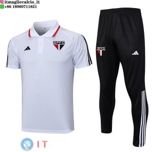 POLO Maglia Set Completo São Paulo 2023/2024 Bianco Nero