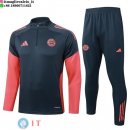 Felpa Da Allenamento Bambino Set Completo Bayern Monaco 25-26 Grigio Arancione