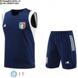 Senza Maniche Set Completo Maglia Italia 2023/2024 Blu