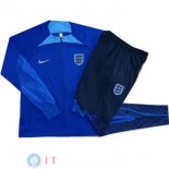 Giacca Set Completo Lunga Zip Inghilterra 2022 Blu