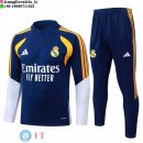 Felpa Da Allenamento Set Completo Real Madrid 26-27 Blu Navy Giallo Bianco