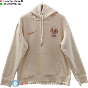 Felpa con Cappuccio Francia 2026 Bianco Giallo