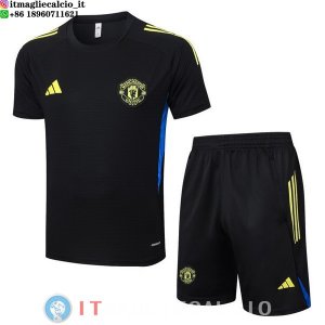 Formazione Set Completo Maglia Manchester United 2025/2026 Nero Giallo