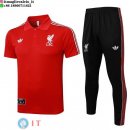 POLO Maglia Set Completo Liverpool 2025/2026 Rosso Nero