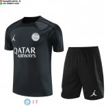 Formazione Maglia Set Completo Paris Saint Germain 2023/2024 Nero Grigio