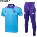 POLO Maglia Set Completo Real Madrid 2025/2026 Blu Purpureo POLO Maglia Set Completo Real Madrid 2025/2026 Blu Purpureo