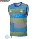 Senza Maniche Maglia Real Madrid 2025/2026 Blu Giallo
