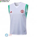 Senza Maniche Maglia Manchester United 2023/2024 Bianco Verde