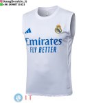 Senza Maniche Maglia Real Madrid 2025/2026 Bianco Blu