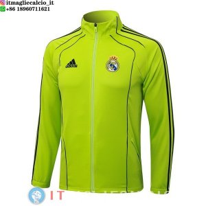 Giacca Lunga Zip Real Madrid 2025/2026 Verde Nero