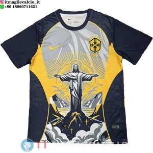 Thailandia Maglia Brasile Speciale 2026 Nero Grigio Giallo