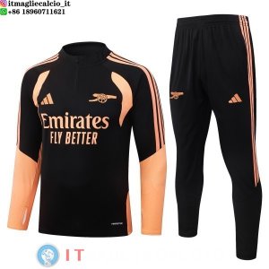 Felpa Da Allenamento Set Completo Arsenal 26-27 Nero Arancione