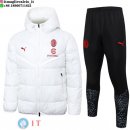 Giacca in Cotone Set Completo AC Milan 23-24 Bianco Nero