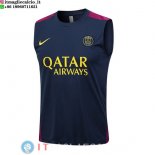 Senza Maniche Maglia Paris Saint Germain 2023/2024 Blu Navy