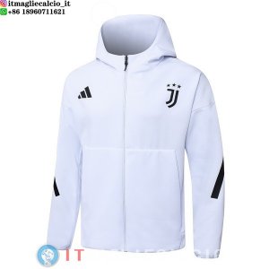 Giacca Con Cappuccio Full Zip Juventus 2025/2026 Bianco Nero
