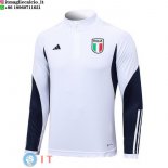 Felpa Da Allenamento Italia 2023 Bianco Blu Navy