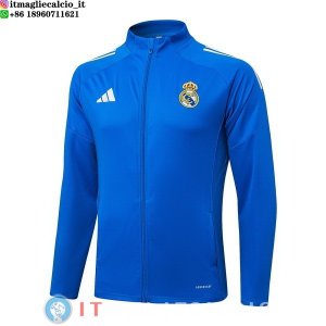 Giacca Lunga Zip Real Madrid 2025/2026 Blu Bianco