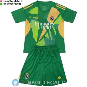 Maglia Set Completo Uomo Real Madrid Portiere 2024/2025 Verde