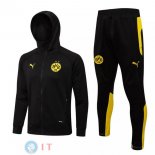 Giacca Felpa Cappuccio Borussia Dortmund 21-22 Nero Giallo