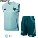 Senza Maniche Set Completo Maglia AC Milan 2025/2026 I Verde Senza Maniche Set Completo Maglia AC Milan 2025/2026 I Verde