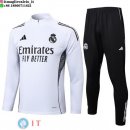 Felpa Da Allenamento Set Completo Real Madrid 25-26 Bianco I Nero