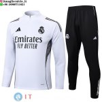 Felpa Da Allenamento Set Completo Real Madrid 25-26 Bianco I Nero Felpa Da Allenamento Set Completo Real Madrid 25-26 Bianco I Nero