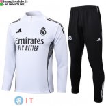 Felpa Da Allenamento Set Completo Real Madrid 25-26 Bianco I Nero Felpa Da Allenamento Set Completo Real Madrid 25-26 Bianco I Nero