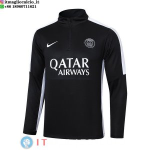Felpa Da Allenamento Paris Saint Germain 23-24 Nero Bianco