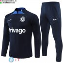 Felpa Da Allenamento Set Completo Chelsea 22-23 Blu Navy