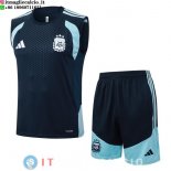 Senza Maniche Set Completo Maglia Argentina 2026 Blu Navy