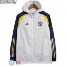 Giacca A Vento Manchester United 23-24 Bianco Blu Giallo