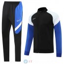Giacca Set Completo Lunga Zip Nike 22-23 Nero Blu Bianco