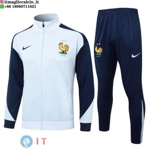 Giacca Full Zip e Pantaloni Allenamento Francia 2026 Blu