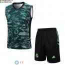 Senza Maniche Set Completo Maglia Real Madrid 2023/2024 Verde Nero