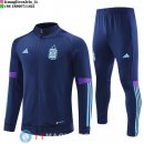 Giacca Set Completo Lunga Zip Argentina 2023 Blu II Navy