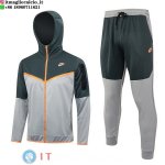 Giacca Felpa Cappuccio Set Completo Nike 2023 Verde Grigio Giacca Felpa Cappuccio Set Completo Nike 2023 Verde Grigio