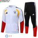 Giacca Full Zip e Pantaloni Allenamento Germania 2026 Bianco Rosso Giallo