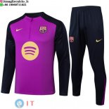 Felpa Da Allenamento Set Completo Barcellona 25-26 Purpureo Blu Navy Felpa Da Allenamento Set Completo Barcellona 25-26 Purpureo Blu Navy
