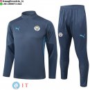 Felpa Da Allenamento Set Completo Manchester city 25-26 Grigio Blu