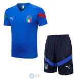 Formazione Set Completo Maglia Italia 2022 Blu Verde