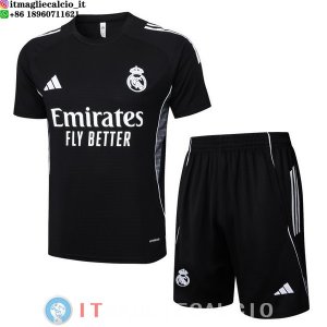 Formazione Maglia Set Completo Real Madrid 2025/2026 Nero Bianco